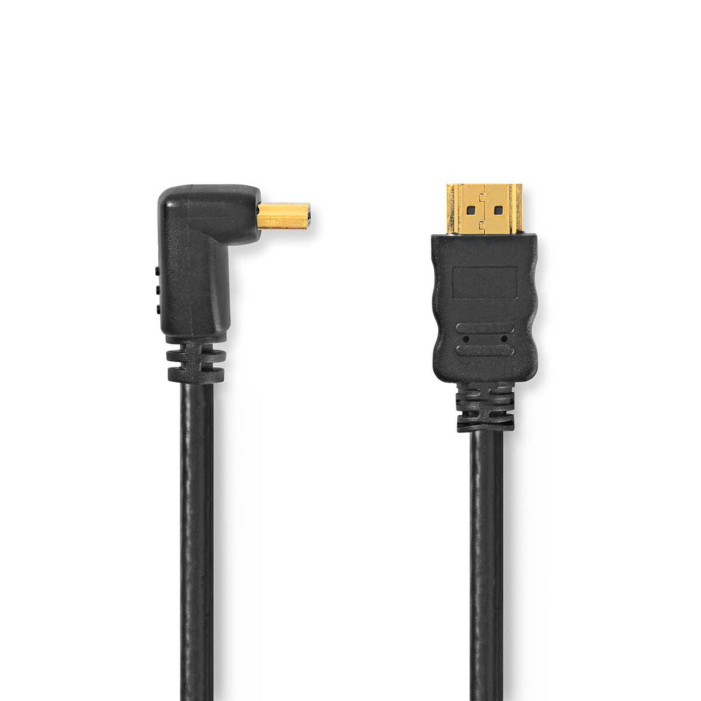 Nagy Sebességű HDMI ™ kábel Ethernet | HDMI™ Csatlakozó | HDMI™ Csatlakozó | 4K@30Hz | 10.2 Gbps | 1.50 m | Kerek | PVC | Fekete | Műanyag Zacskó