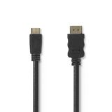Nagysebességű HDMI ™ kábel Ethernet | HDMI™ Csatlakozó | HDMI™ Csatlakozó | 4K@30Hz | 10.2 Gbps | 3.00 m | Kerek | PVC | Fekete | Műanyag Zacskó