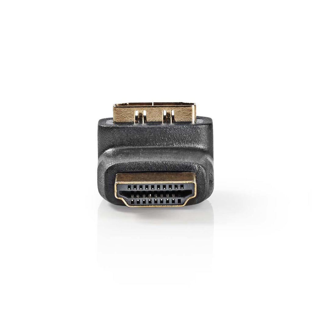 HDMI ™ adapter | HDMI™ Csatlakozó | HDMI™ Aljzat | Aranyozott | Könyök 270 ° | ABS | Fekete | 1 db | Műanyag Zacskó