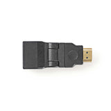HDMI ™ adapter | HDMI™ Csatlakozó | HDMI™ Aljzat | Aranyozott | Forgó | ABS | Fekete | 1 db | Műanyag Zacskó