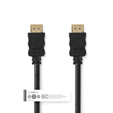Nagy Sebességű HDMI ™ kábel Ethernet | HDMI™ Csatlakozó | HDMI™ Csatlakozó | 4K@30Hz | ARC | 10.2 Gbps | 30.0 m | Kerek | PVC | Fekete | Papírfüles