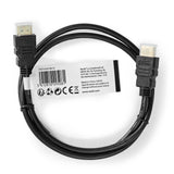 Nagysebességű HDMI ™ kábel Ethernet | HDMI™ Csatlakozó | HDMI™ Csatlakozó | 1080p@60Hz | 10.2 Gbps | 1.00 m | Kerek | PVC | Fekete | Papírfüles