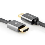 Nagy Sebességű HDMI ™ kábel Ethernet | HDMI™ Csatlakozó | HDMI™ Csatlakozó | 4K@60Hz | ARC | 18 Gbps | 3.00 m | Kerek | Pamut | Gun Metal Szürke | Ablakos Fedő Doboz-3