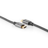 Ultra High Speed HDMI ™ kábel | HDMI™ Csatlakozó | HDMI™ Csatlakozó | 8K@60Hz | 48 Gbps | 2.00 m | Kerek | 6.3 mm | Antracit / Gun Metal Szürke | Ablakos Fedő Doboz