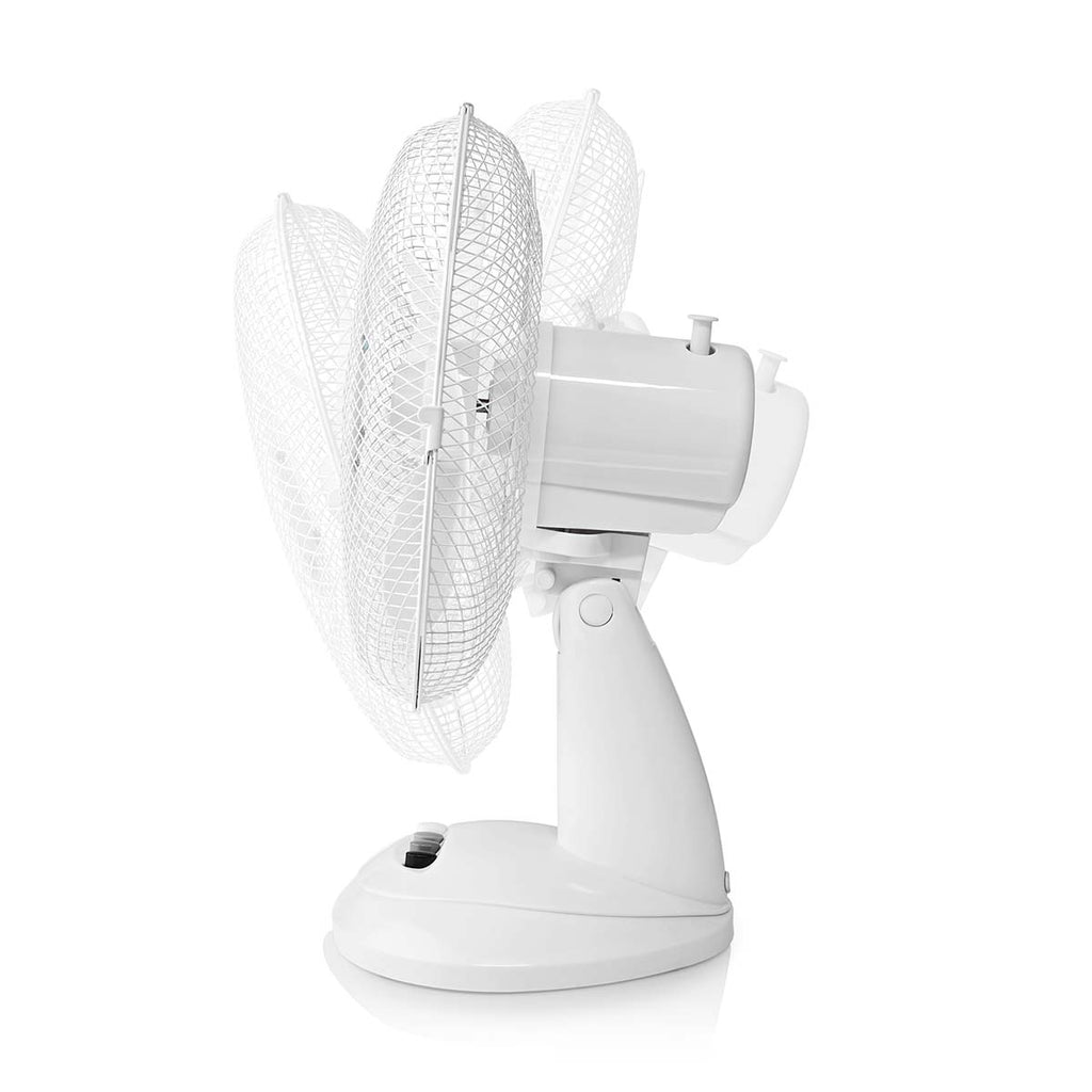 Asztali ventillátor | Hálózati Áramellátás | Átmérő: 300 mm | 35 W | Oszcilláló | 3-sebességes | Fehér