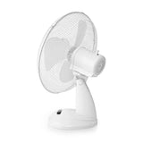 Asztali ventillátor | Hálózati Áramellátás | Átmérő: 400 mm | 45 W | Oszcilláló | 3-sebességes | Fehér