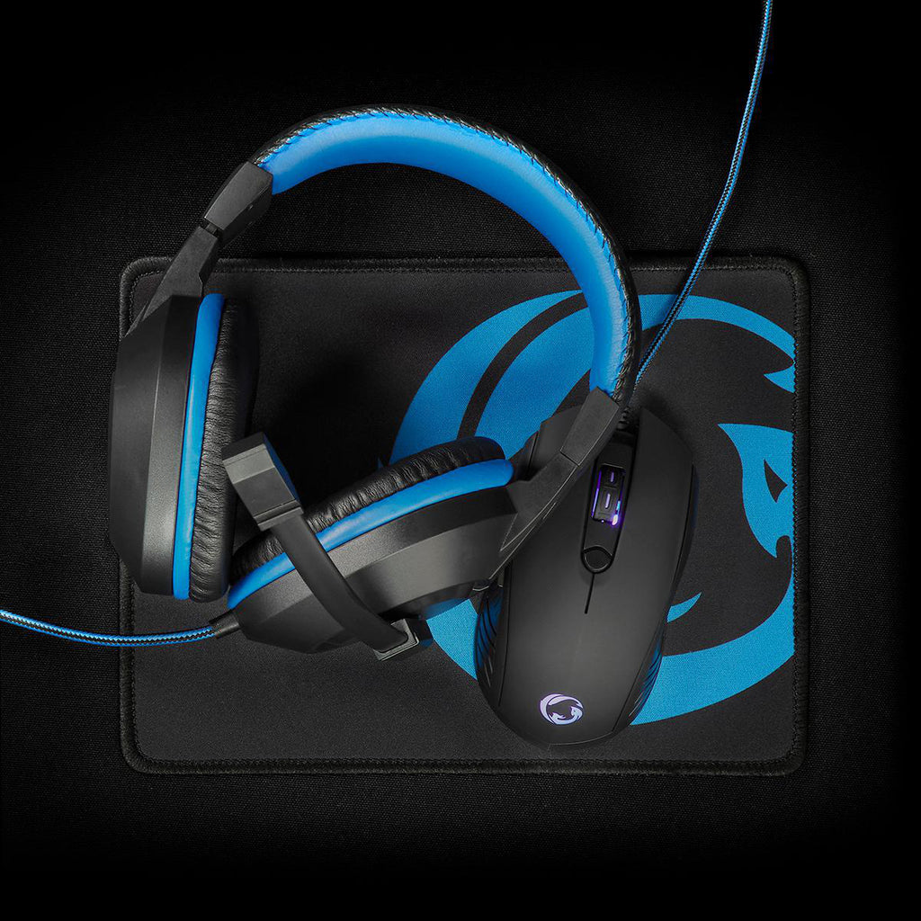 Gaming Combo Kit | 3-in-1 | Headset, egér és egérpad | Fekete/Kék