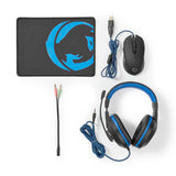 Gaming Combo Kit | 3-in-1 | Headset, egér és egérpad | Fekete/Kék