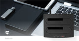 Merevlemez dokkoló állomás | USB 3.2 Gen1 | USB Type-A | 2 Lemez | 2.5 / 3.5 " | USB 3.2 Gen1 | Dokkolás | Asztal