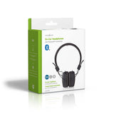 Vezeték nélküli On-ear fejhallgató | Maximális akkumulátor lejátszási idő: 15 hrs | Beépített mikrofon | Nyomás Vezérlés | Hangerő szabályozás | Fekete