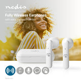 Teljesen vezeték nélküli fülhallgató | Bluetooth® | Érintés Vezérlés | Töltő tok | Beépített mikrofon | Hangvezérlés támogatás | Fehér