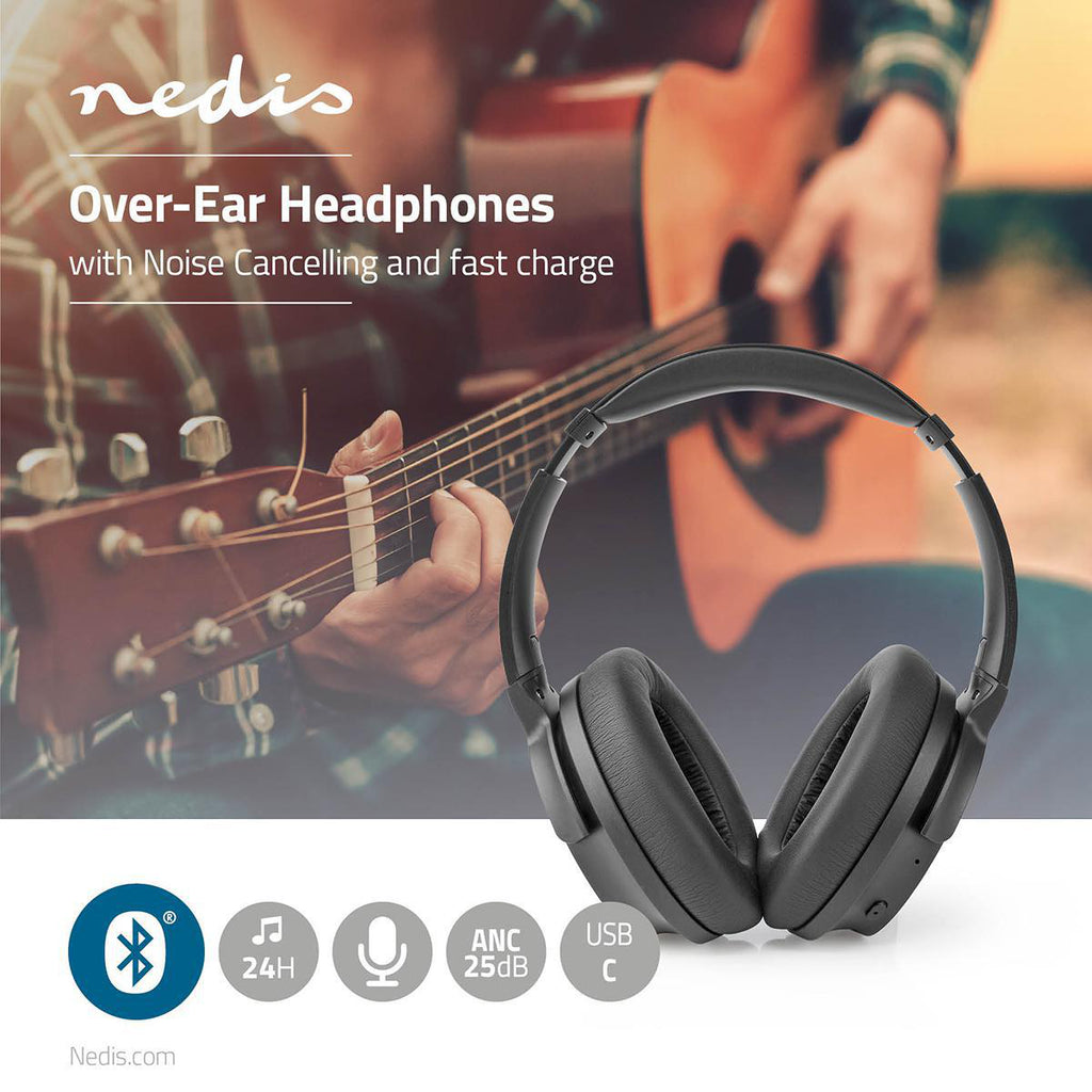Vezeték nélküli Over-Ear fejhallgató | Maximális akkumulátor lejátszási idő: 24 hrs | Beépített mikrofon | Nyomás Vezérlés | Zaj kioltó | Hangerő szabályozás | Utazó tokot tartalmaz