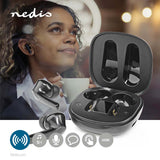 Teljesen vezeték nélküli fülhallgató | Bluetooth® | Maximális akkumulátor lejátszási idő: 5 óra | Érintés Vezérlés | Töltő tok | Beépített mikrofon | Zaj kioltó | Fekete
