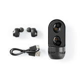 Teljesen vezeték nélküli fülhallgató | Bluetooth® | Maximális akkumulátor lejátszási idő: 4 hrs | Érintés Vezérlés | Töltő tok | Beépített mikrofon | Hangvezérlés támogatás | Hangszóró funkció | Ezüst / Fekete