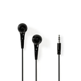 Vezetékes Fejhallgatók | 1,2 m Kerek Kábel | Fülbe Helyezhető | Fekete
