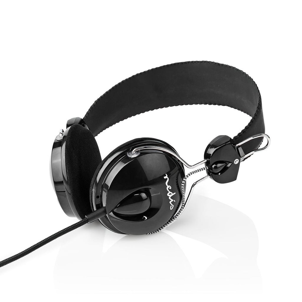On-Ear vezetékes fejhallgató | 3.5 mm | Kábel hossz_ 1.10 m | Fekete