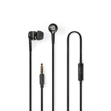 Vezetékes fülhallgató | 3.5 mm | Kábel hossz_ 1.20 m | Beépített mikrofon | Hangerő szabályozás | Ezüst / Fekete