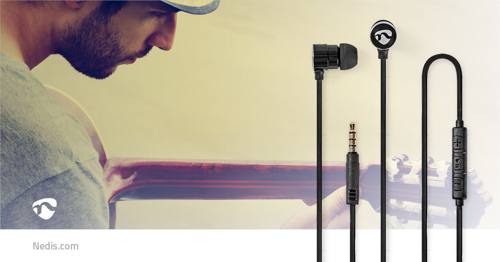 Vezetékes fülhallgató | 3.5 mm | Kábel hossz_ 1.20 m | Beépített mikrofon | Hangerő szabályozás | Ezüst / Fekete