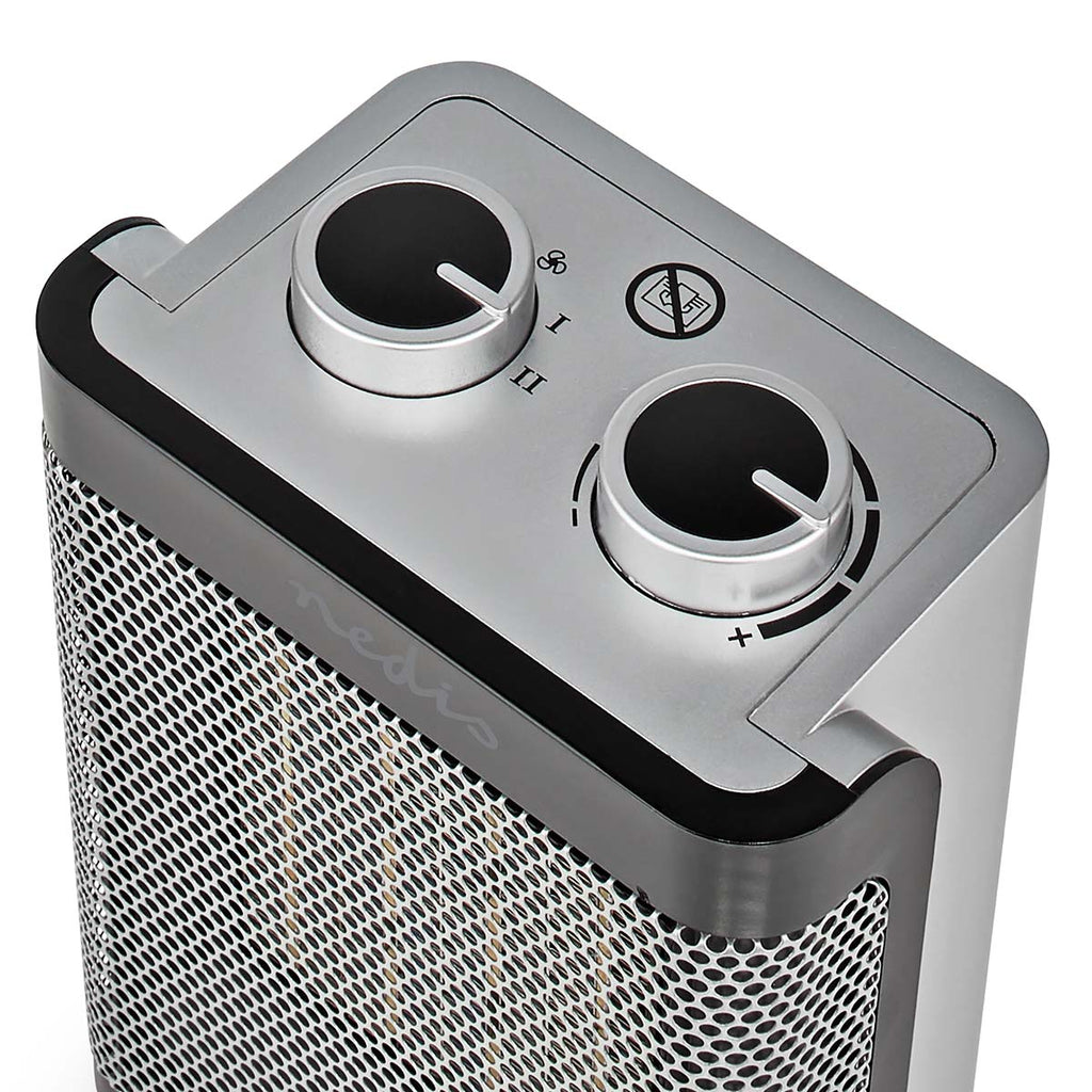 Kerámia PTC ventilátor Fűtés | 1000 / 1500 W | 2 Hőmód | Állítható hőmérséklet | Túlmelegedés elleni védelem | Borulás ellen védett