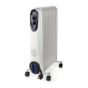 Mobile Olaj hűtő | 1000 / 1500 / 2500 W | 11 Uszony | Állítható hőmérséklet | 3 Hőbeállítások | Borulás ellen védett | Fehér