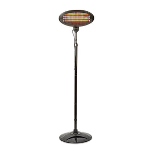 Free Standing Terasz Melegítő | 2000 W | 3 Hőbeállítások | Borulás ellen védett | IP34 | Fekete
