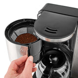 Kávéfőző | Maximális kapacitás: 1.5 l | Egyidejű csészék száma: 12 | Melegen tartó funkció | Bekapcsolás időzítő | LCD Kijelző | Óra funkció | Aluminium / Fekete