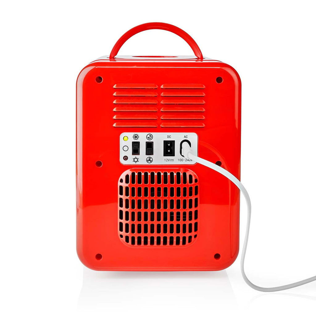 Hordozható mini hűtőszekrény | 4 l | AC 100 - 240 V / 12 V | Piros