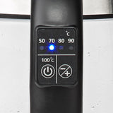Elektromos vízforraló | 1.7 l | Üveg | Átlátszó | 60,70,80,90,100 °C | Hőmérséklet jelző | 360 fokban elfogatható | Rejtett fűtőszál | Strix® vezérlő | Üresen forralás elleni védelem