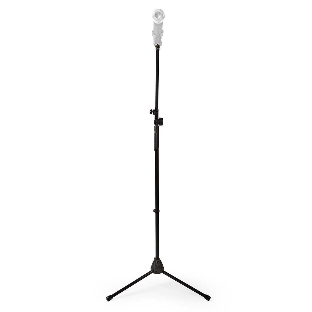 Mikrofon állvány | Láb Alap | Magasság tartomány: 950-1650 mm | Maximális kar hosszúság: 800 mm | ABS / Alumínium | Fekete