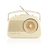 FM rádió | Asztali Kivitel | AM / FM | Elemes Áramellátás / Hálózati Áramellátás | Analóg | 4.5 W | Fejhallgató kimenet | Hordozó fogantyú | Elefántcsont
