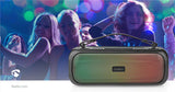 Bluetooth® Party Boombox | 4.5 hrs | 2.0 | 30 W | Media lejátszás: AUX / USB | IPX5 | Összekapcsolható | Hordozó fogantyú | Party fények | Fekete