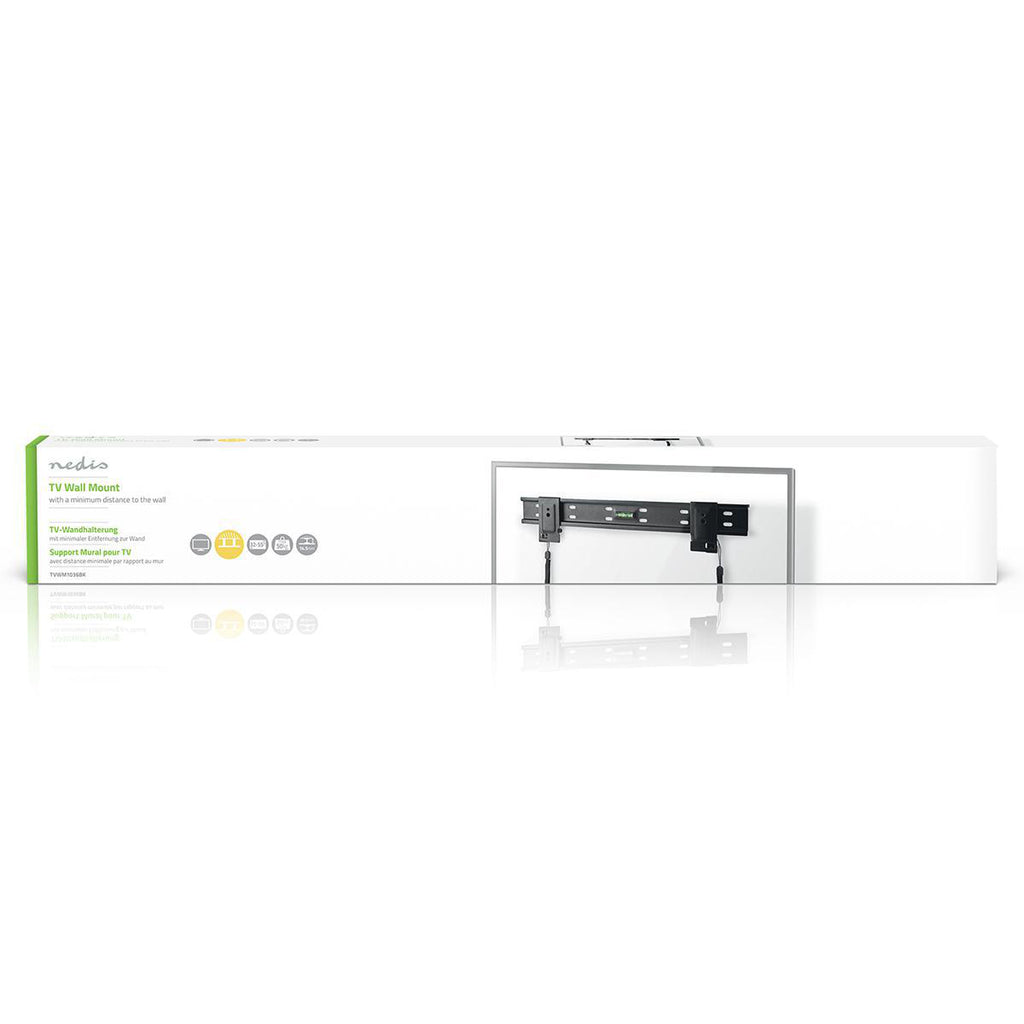 Fix TV fali tartó | 32-55 " | Maximális támogatott képernyő súly: 50 kg | Maximális fal távolság: 14.5 mm | Acél | Fekete