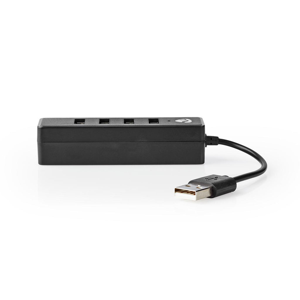 USB Hub | 4 Port | USB 2.0 | Fekete