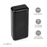 Hordozható töltő | 32000 mAh | 2.4 / 3.0 / 3.25 A | Kimenő csatlakozók száma: 2 | Kimeneti kapcsolat_ 1x USB-A / 1x USB-C™ | Bemenő csatlakozók: 1x Micro USB / 1x USB-C™ | PD3.0 45W / PD3.0 65W | Lítium-Polimer-7