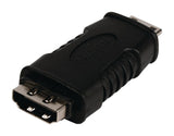 Nagy Sebességű HDMI Adapter Ethernettel HDMI Mini Dugasz - HDMI Aljzat Fekete