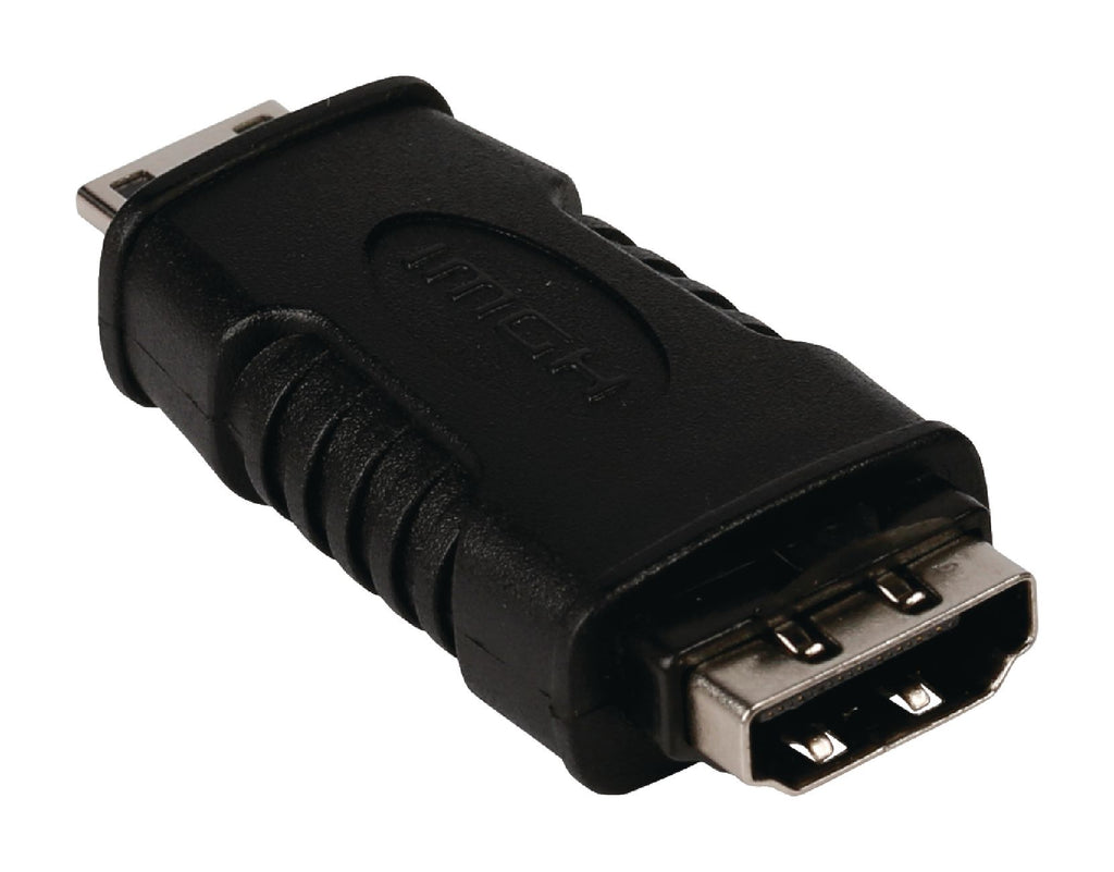 Nagy Sebességű HDMI Adapter Ethernettel HDMI Mini Dugasz - HDMI Aljzat Fekete