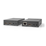 HDMI ™ Hosszabbító | Cat6-on keresztül | 60.0 m-ig | 4K@60Hz | 18 Gbps | Fém | Antracit