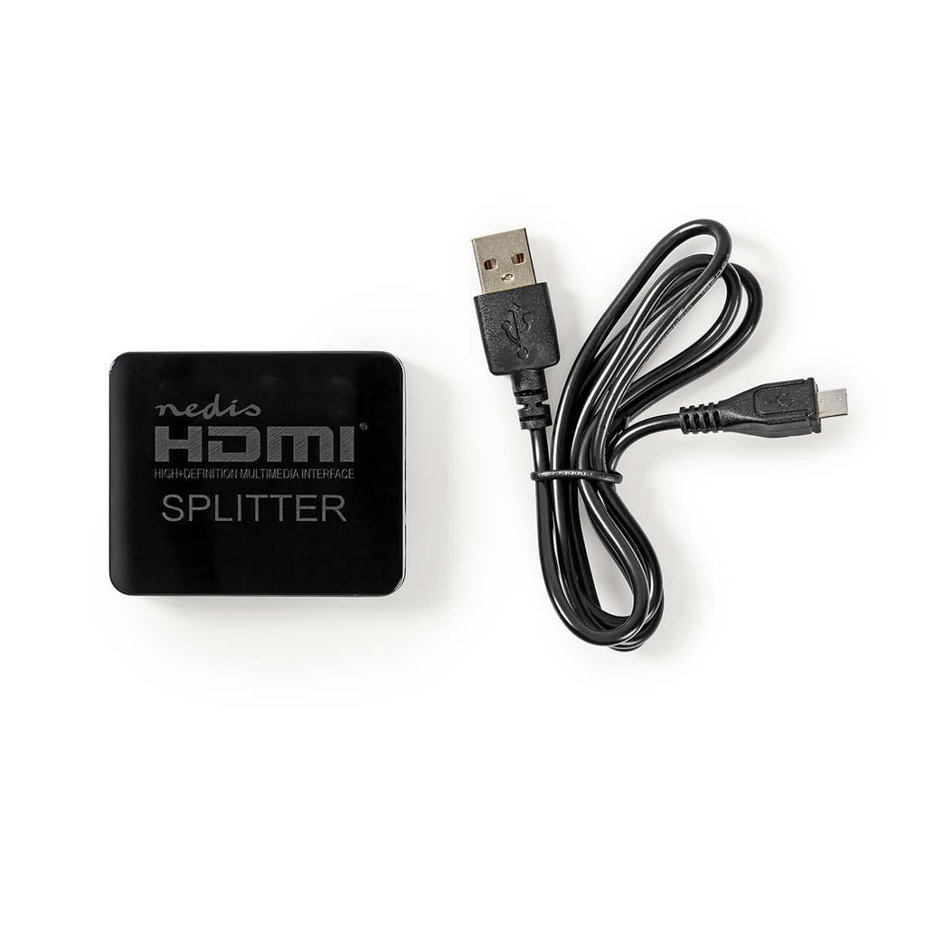2 Port | HDMI Elosztó | Fekete