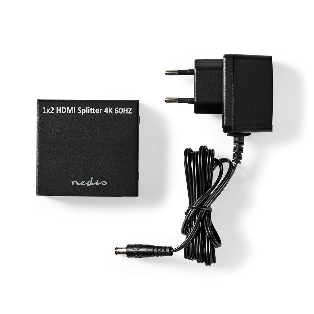 HDMI ™ Splitter | 2-Port port(s) | HDMI™ Bemenet | 2x HDMI™ Kimenet | 4K@60Hz | 18 Gbps | Fém | Antracit