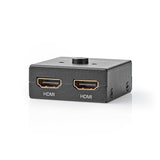 HDMI ™ Switch | 3-Port port(s) | 1x HDMI™ Bemenet / 2x HDMI™ Bemenet | 1x HDMI™ Kimenet / 2x HDMI™ Kimenet | 4K@60Hz | 6 Gbps | Fém | Antracit