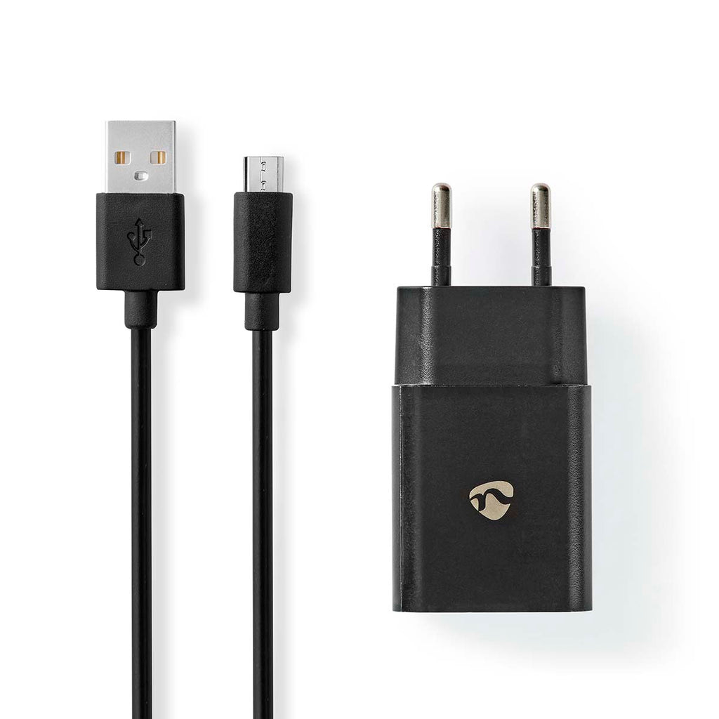 Fali Töltő | 1x 2.4 A A | Kimenő csatlakozók száma: 1 | USB-A | Micro USB (Lengő) Kábel | 1.00 m | 12 W | Single Voltage Output