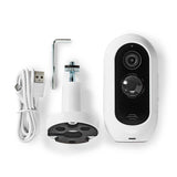 SmartLife kültéri kamera | Wi-Fi | Full HD 1080p | IP65 | Max. akku élettartam: 6 hónap | Felhőalapú Tárolás (opcionális) / microSD (nem tartozék) | 5 V DC | Mozgásérzékelővel | Éjjellátó | Apple Store / Google Play | Fehér