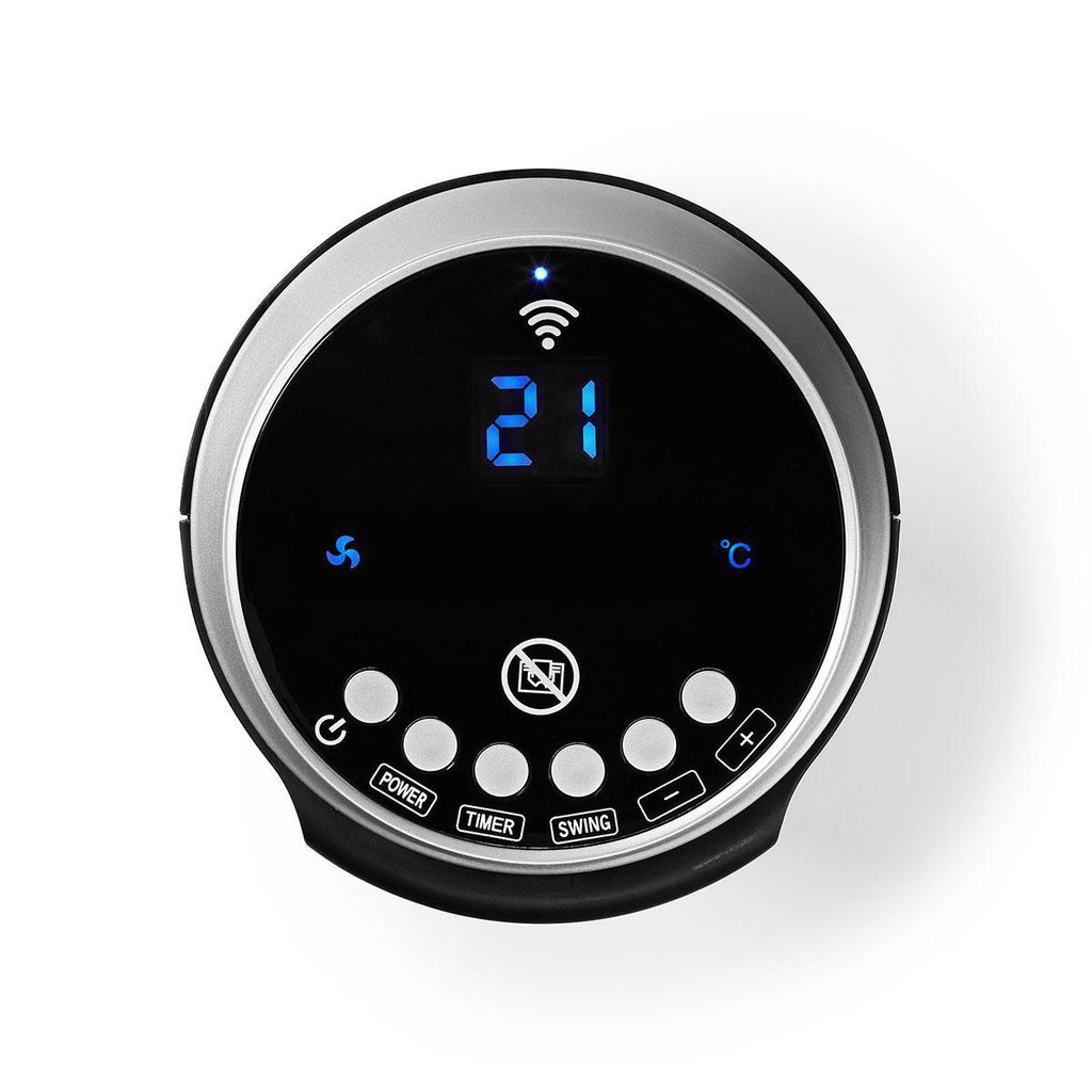 SmartLife Fűtőventilátor | Wi-Fi | Torony | 2000 W | 3 Hőbeállítások | Oszcilláló | Kijelző | 15 - 35 °C | Android™ / IOS | Fekete