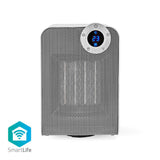SmartLife Fűtőventilátor | Wi-Fi | Kompakt | 1800 W | 3 Hőbeállítások | Oszcilláló | Kijelző | 15 - 35 °C | Android™ / IOS | Fehér