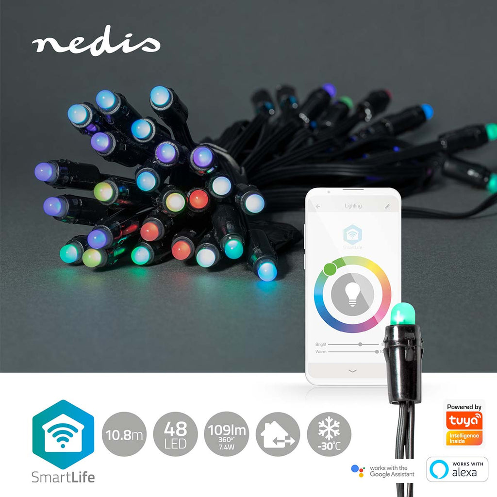 SmartLife Dekoratív LED | Pártlámpák | Wi-Fi | RGB | 48 LED's | 10.80 m | Android™ / IOS