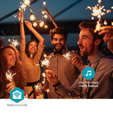 SmartLife Dekoratív Lámpák | Party LED füzér | Wi-Fi | Meleg Fehér | 10 db. LED | 9.00 m | Android™ | Izzó átmérő: 45 mm-8