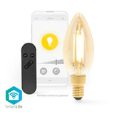 SmartLife LED izzó | Wi-Fi | E14 | 470 lm | 4.9 W | Meleg Fehér | 1800 - 3000 K | Üveg | Android™ / IOS | Gyertya | 1 db-4