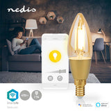SmartLife LED izzó | Wi-Fi | E14 | 470 lm | 4.9 W | Meleg Fehér | 1800 - 3000 K | Üveg | Android™ / IOS | Gyertya | 1 db-1