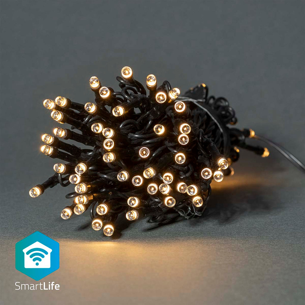 SmartLife Dekoratív LED | Húr | Wi-Fi | Meleg Fehér | 50 LED's | 5.00 m | Android™ / IOS