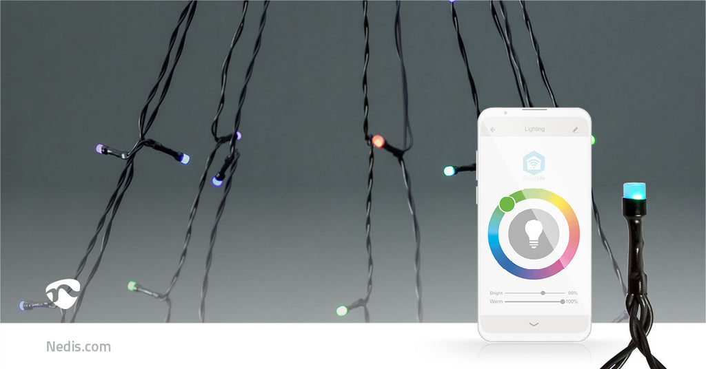 SmartLife Dekoratív LED | Fa | Wi-Fi | RGB | 180 LED's | 10 x 2 m | Android™ / IOS